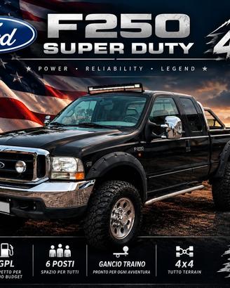 Ford F250 5.4i V8 4X4 GPL 6Posti Super Duty