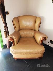 divano in pelle retro