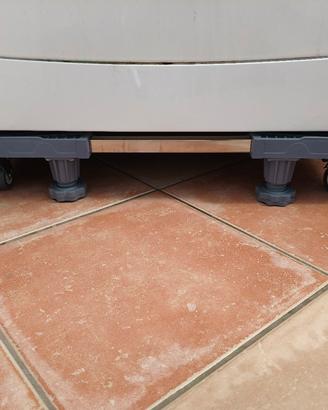 BASE LAVATRICE CON RUOTE E PIEDI REGOLABILI 