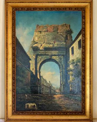 Quadro (rif. 07) con cornice dorata, 81x111 cm
