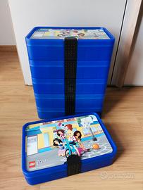 Lotto 5x Scatole Organizer LEGO Friends Impilabili
