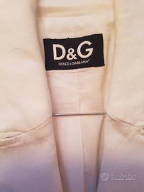 Completo giacca pantalone D&G,  cotone bianco 