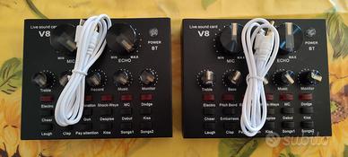 2 Schede audio esterno usb V8  effetti e Karaoke