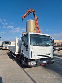 Iveco Eurocargo 80E18 cassone fisso Gru Benelli