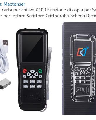 Maxtonser X100 Copia Chiave Lettore