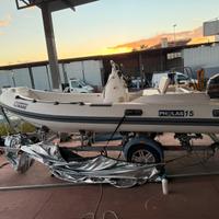 Gommone motore carrello