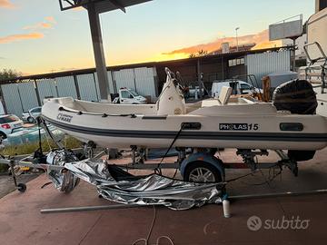 Gommone motore carrello