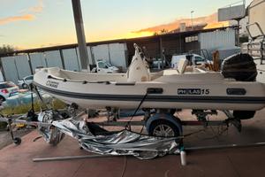 Gommone motore carrello