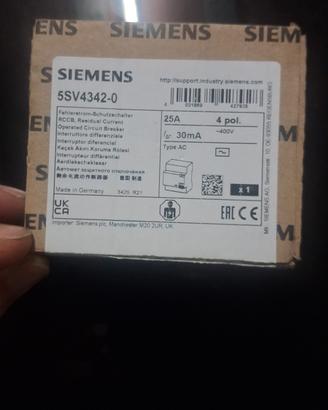 Interruttore differenziale quadripolare Siemens