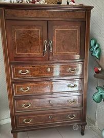 Segretaire cassettiera + duo comodini anni '60