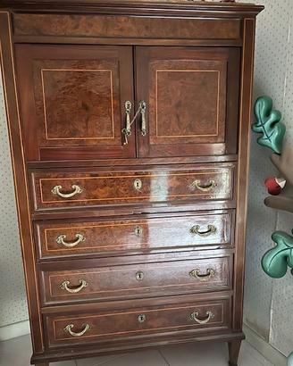 Segretaire cassettiera + duo comodini anni '60