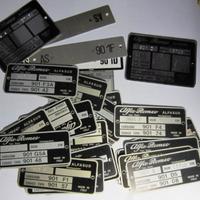 Alfa Romeo targhette identificative anni 70/80