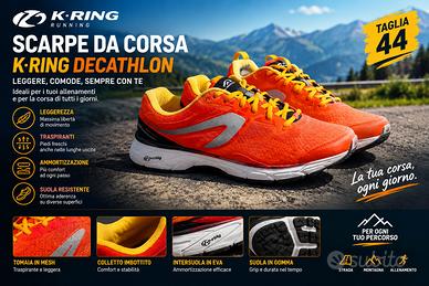 Scarpe da corsa K-Ring Decathlon – taglia 44