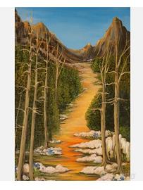 Quadro moderno acrilico su tela 50x80cm nuovo