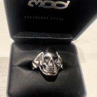 Anello teschio biker. Acciaio indosabile