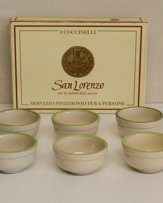 Set Pinzimonio San Lorenzo "I Coccinelli" 6 pezzi