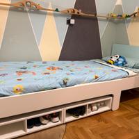 Letto Ikea allungabile pari al nuovo con scarpiere