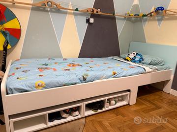 Letto Ikea allungabile pari al nuovo con scarpiere