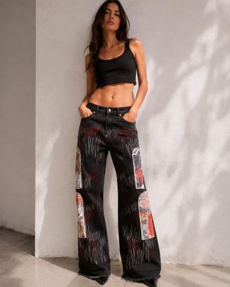 Jeans Boyfriend Y2K Grafiche Streetwear