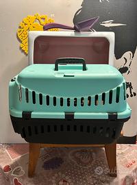 Trasportino e lettiera per gatto con paletta