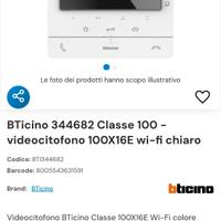 videocitofono BTicino 344682 Classe 100X16E.