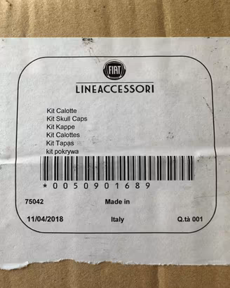 Calotte specchietti Fiat 500