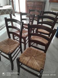 6 Sedie in legno