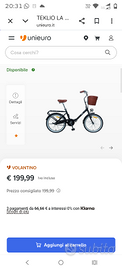 Bicicletta 20 pollici pieghevole tlm 26 nera