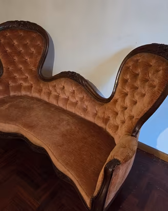 Raro divano "tèt a tèt" periodo '800