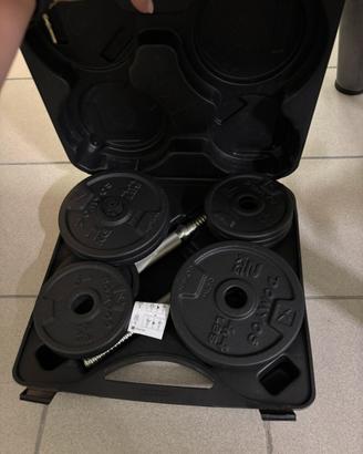Domyos kit manubri e bilanciere 20kg