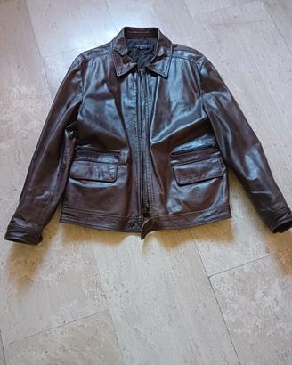 giacca giubbotto pelle vintage bagat taglia XXL
