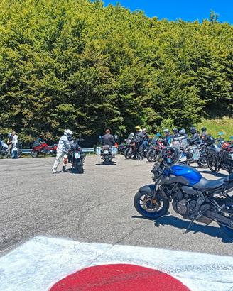 Yamaha MT 07 con borse e bauletto GIVI cupolino,