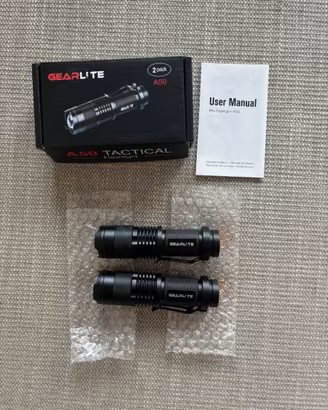 2x TORCIA LED IMPERMEABILE RICARICABILE NUOV 6€tot