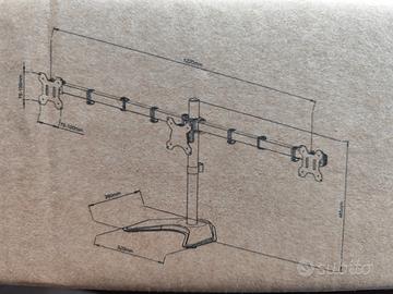 braccio porta 3 monitor TECH LY