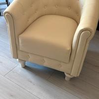 Sedia in ecopelle beige