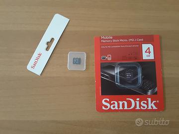SanDisk memory stick micro M2 da 4 Giga nuova