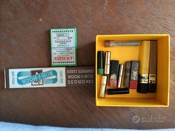 Portamine, mine e strumenti di scrittura d’epoca