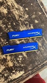 Kingston hyperX fury 8gb (2x4gb) DDR3 1600MHZ