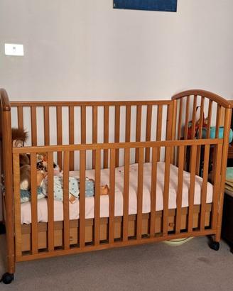 Lettino bimbi in legno con materasso 10 cm