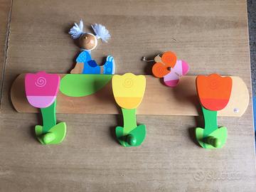 Attaccapanni per bambini in legno