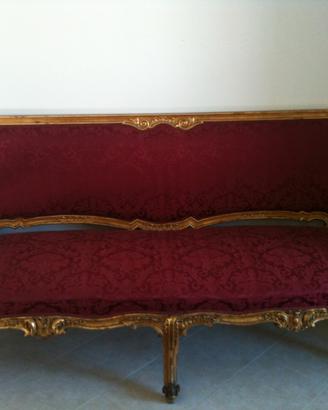 Divano + 2 poltrone stile Impero dorato