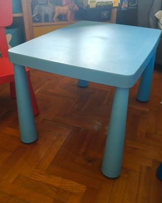 Tavolino Ikea per bambini con sedie e sgabello