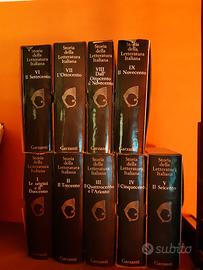 Storia della letteratura italiana 9 vol Garzanti