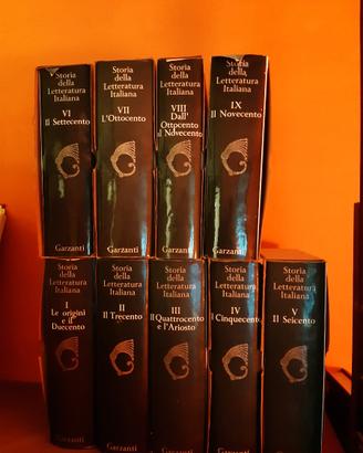 Storia della letteratura italiana 9 vol Garzanti