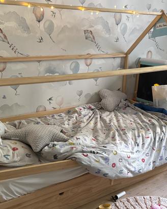 Letto legno a casetta  bambini