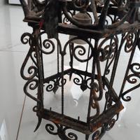 LAMPADARI LANTERNA RARIFerro battuto gotico pesant