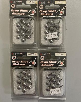 Piombi Drop Shot 7 g (1/4 oz) – Confezione da 10 p