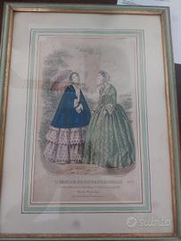 Coppia di Stampe di Moda Originali (1853) 