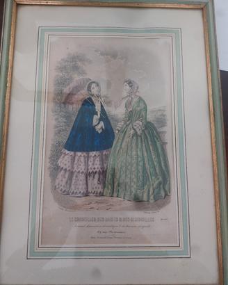 Coppia di Stampe di Moda Originali (1853) 