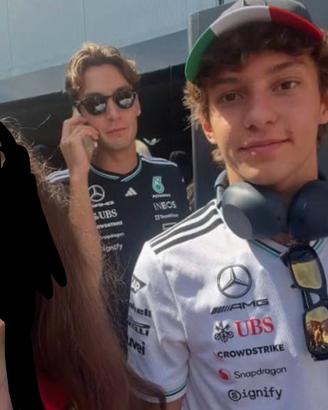 autografi su carta di Kimi Antonelli e Rusell